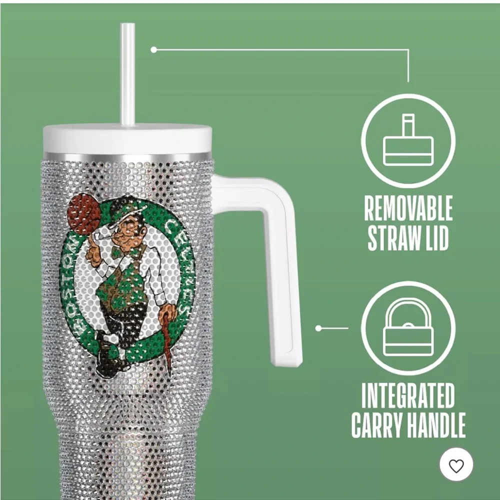 NWT Hydrapeak NBA Licensed 40oz Bling Voyager Stainless Steel Tumbler Rhinestone